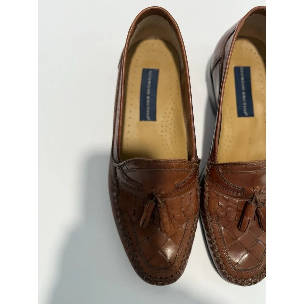 Giorgio Brutini Men's Dress Shoes Size 9 1/2 Brown‎ Tassel